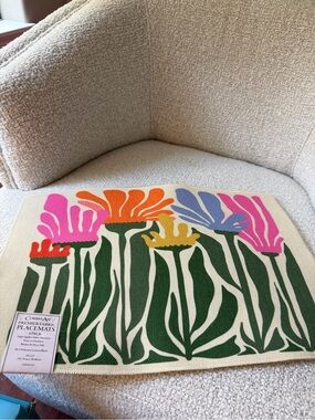CounterArt Matisse Garden Premier Fabric Placemats, Set of 4